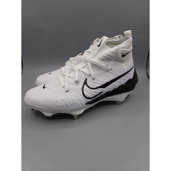 Nike Alpha Huarache NXT Metal White Black Baseball Cleats  Mens Size‎ 7 - Picture 1 of 7